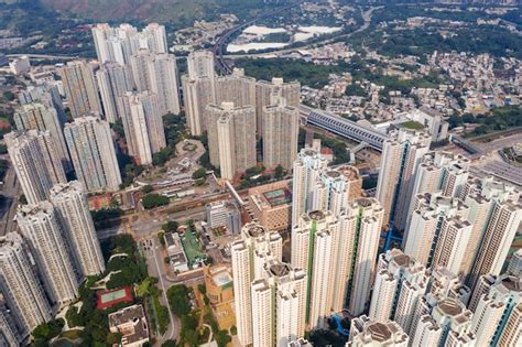 Premium Photo | Tin shui wai, hong kong 25 august 2018:- top view of ...