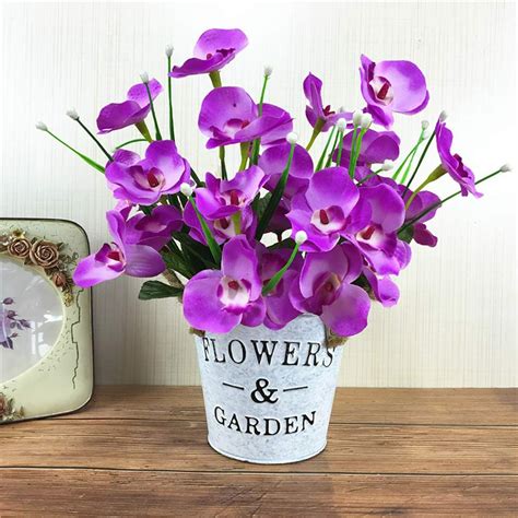 Buy qiguch66 Butterfly Artificial Orchid Plant DIY Garden Stage Flowers ...