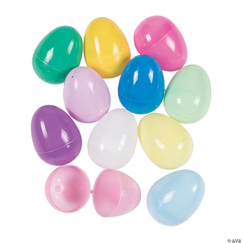 Bright & Pastel Plastic Easter Eggs - 48 Pc.