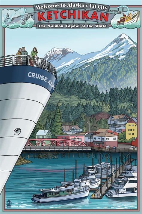 Ketchikan Alaska Views 6 Sizes Art Prints Giclees | Etsy | Travel posters, Ketchikan alaska ...