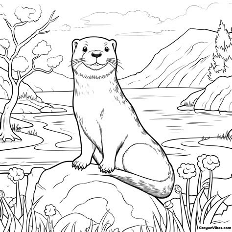 Sea Otter Coloring Pages Free Printable for Kids & Adults