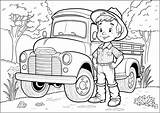 Farmer Coloring Pages Printable Coloring sketch template