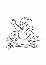Desenho De Menina Com boia Na Piscina Para Colorir  Tudodesenhos sketch template