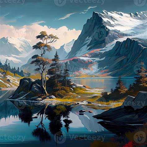 Landscape Art - Ai Generated 22416469 Stock Photo at Vecteezy