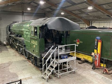 Overhaul begins on steam locomotive 60163 Tornado in Loughborough