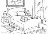 Bed Coloring Page sketch template