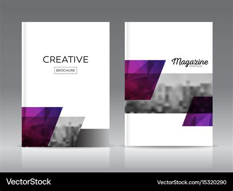 Magazine cover layout design template set Vector Image