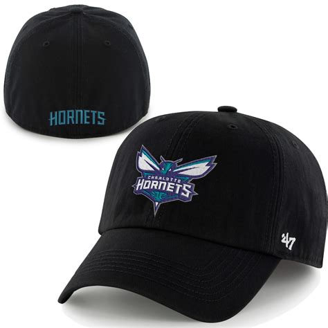 '47 Charlotte Hornets Black Current Logo Franchise Fitted Hat