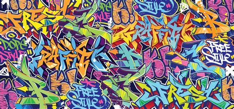 Premium Vector | Colorful Graffiti Wall Art Background Street Art Hip ...