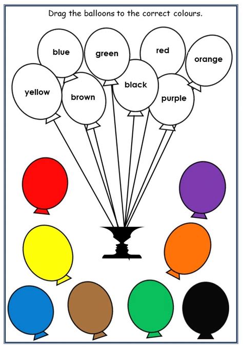 Colours interactive activity for Year 1. You can do the exercises online or download the ...