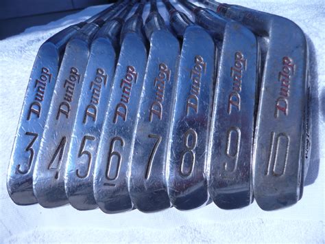 Dunlop Gold Cup irons (R/H, full set, 3-10) "Daw Fwsterwold ...