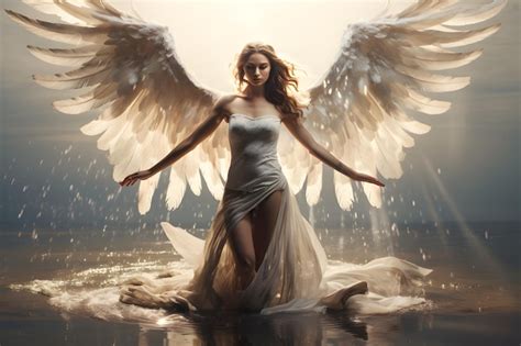 Premium AI Image | woman with angel wings