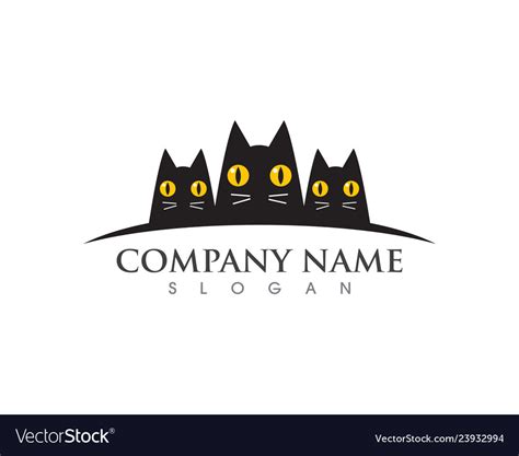 Cat logo design Royalty Free Vector Image - VectorStock