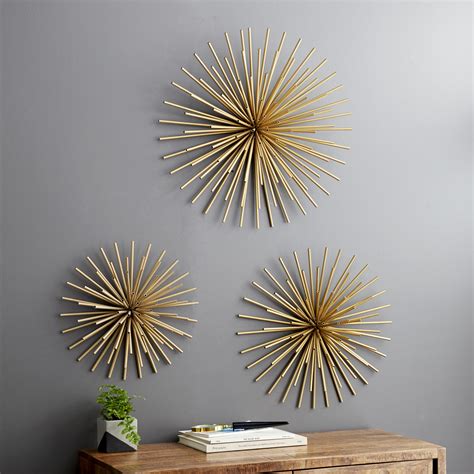 Gold Metal Wall Decor Modern