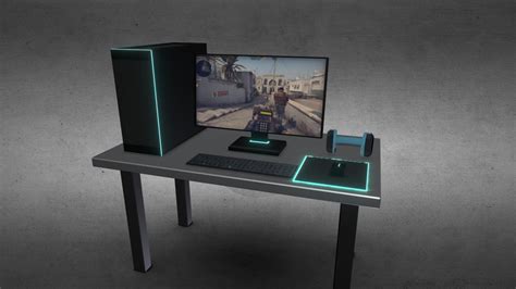 Low Poly Gaming Desk - Download Free 3D model by abdullahyeahyea [6f1bc39] - Sketchfab