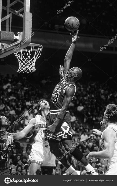 Michael Jordan Hall Fame Player Chicago Bulls Game Action Regular ...