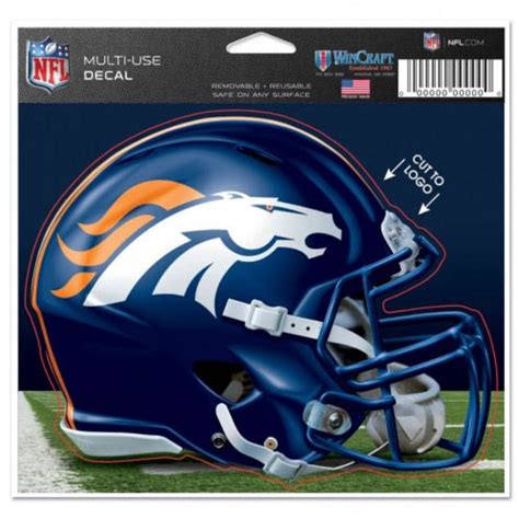 Denver Broncos Helmet - 4.5x5.75 Die Cut Ultra Decal at Sticker Shoppe