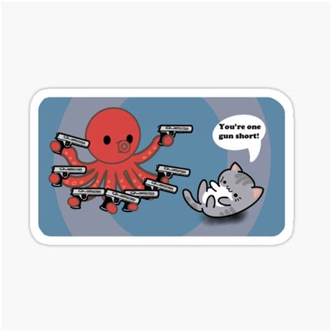 "octopus and cat meme" Sticker for Sale by ChickenNoodle09 | Redbubble