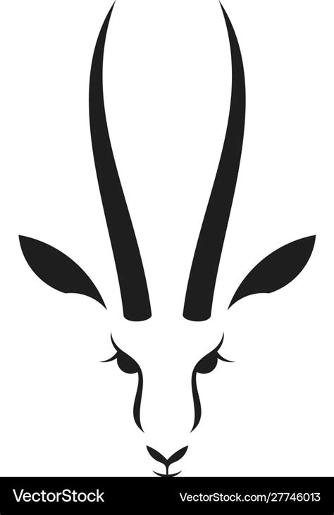 Antelope springbok logo Royalty Free Vector Image