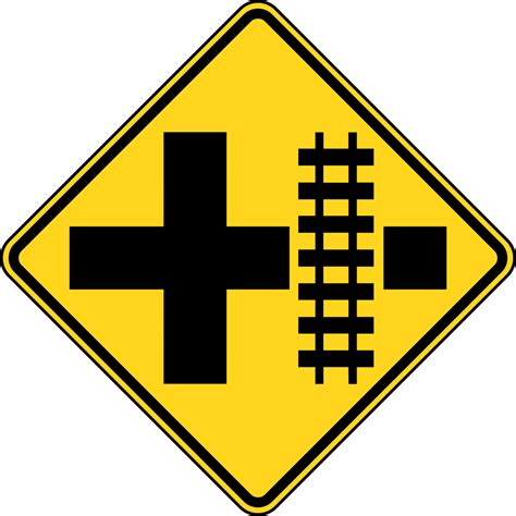 Highway-Rail Grade Crossing Advance Warning Cross Intersection, Color | ClipArt ETC