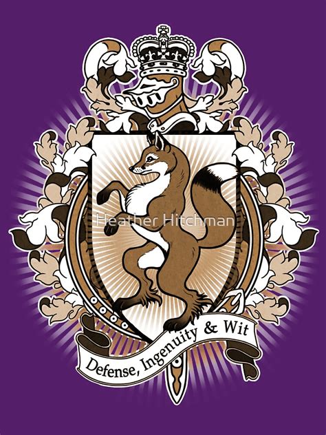 "Fox Coat Of Arms Heraldry" T-shirt by helloheath | Redbubble