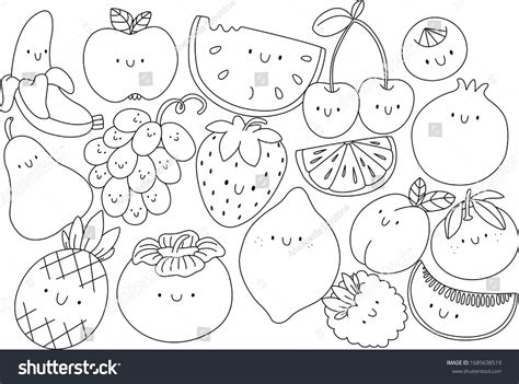 49,994 Fruit Coloring Book Images, Stock Photos & Vectors | Shutterstock