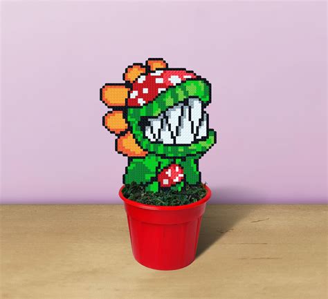 Super Mario Piranha Plant Pixel Art In Pot Super Mario ...