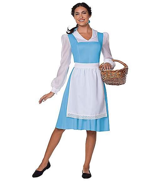 Adult Belle Blue Dress Costume - Disney Princess - Spirithalloween.com