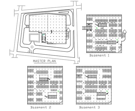 Free Download Get A Fabulous Commercial Basement Parking Layout Plan AutoCAD File - Cadbull