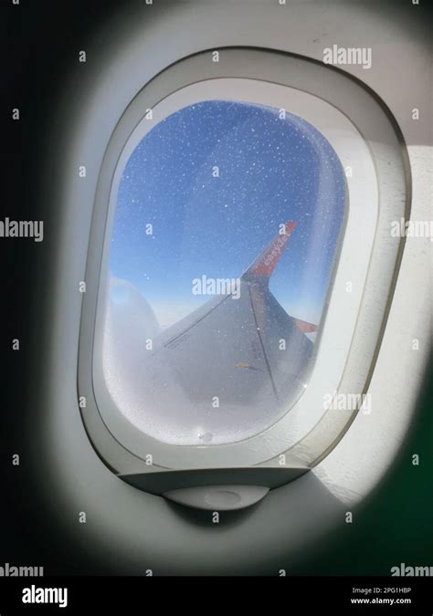 looking out overwing window of emergency exit row seating on an airbus ...