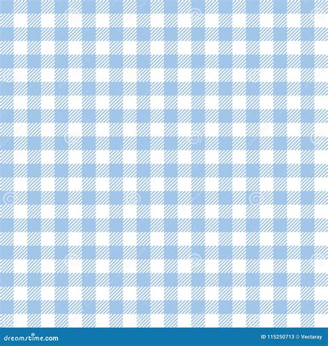 Seamless Light Blue Checkered Fabric Pattern Background Texture Stock Illustration ...