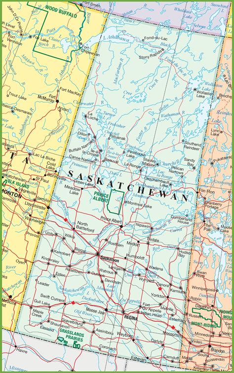 Saskatchewan road map