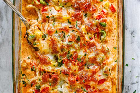 Creamy Baked Fajita Chicken Casserole Recipe – Baked Chicken Casserole Recipe — Eatwell101