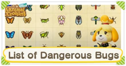 List of Dangerous Bugs Appearance Times and Locations | ACNH - Animal ...