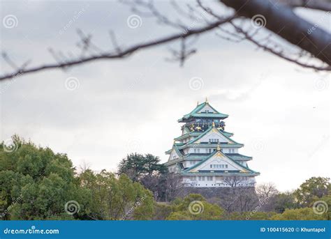 The Beautiful Osaka Castle in Winter of Osaka,japan Stock Photo - Image ...