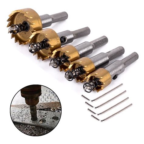 New 15-50mm Hole Saw Drill Bit HSS Titanium Coated Hole Saw Cutter for ...