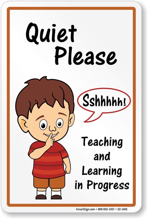 Quiet Please, Teaching Learning In Progress Sign, SKU: S2-1465