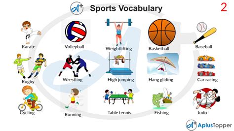 Sports Vocabulary | List of Useful Sports Vocabulary With Description and Pictures - A Plus ...