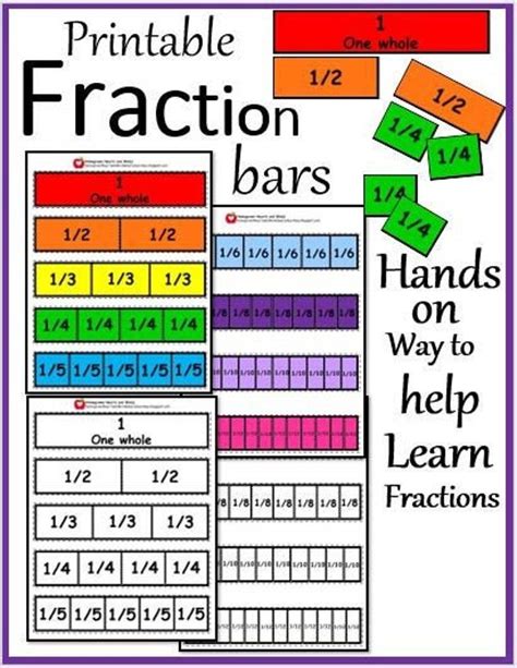 Fraction Bar Worksheet