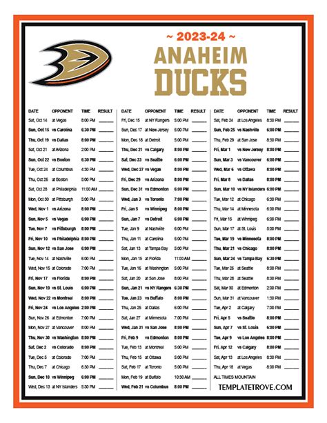 Ducks Hockey Schedule 2024 - Drusy Vanessa