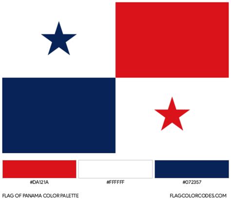 Panama flag color codes