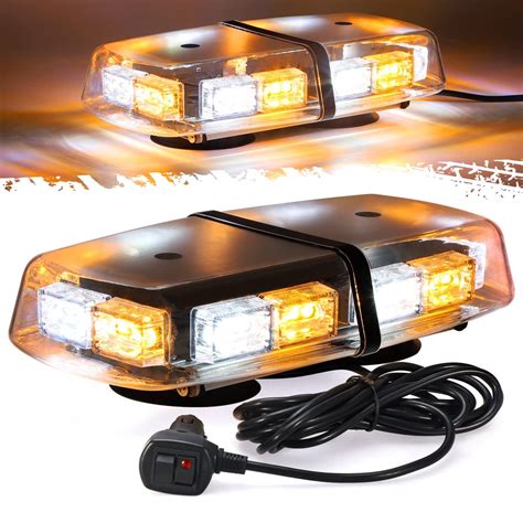 Partsam LED Roof Top Strobe Lights for Snow Plow/Construction Vehicles