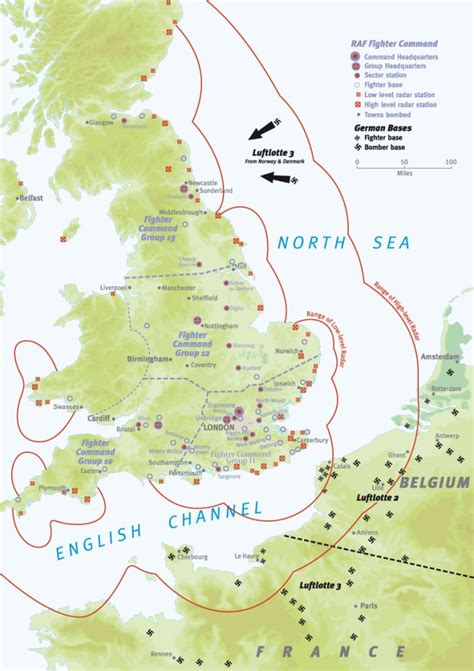 Battle of Britain Map: an Overview | Military History Matters