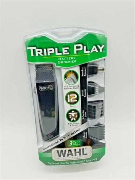 Wahl Triple Play Battery Op. Groomer Trimmer Set 12pc for sale online | eBay