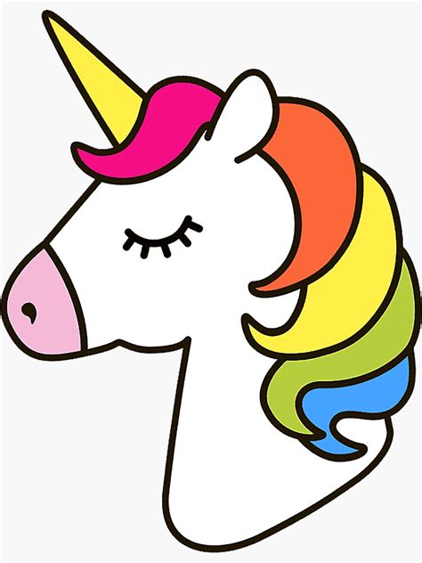 "unicorn head cartoon fictional character" Sticker for Sale by ...