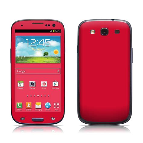 Solid State Red Samsung Galaxy S III Skin - Covers Samsung Galaxy S III ...