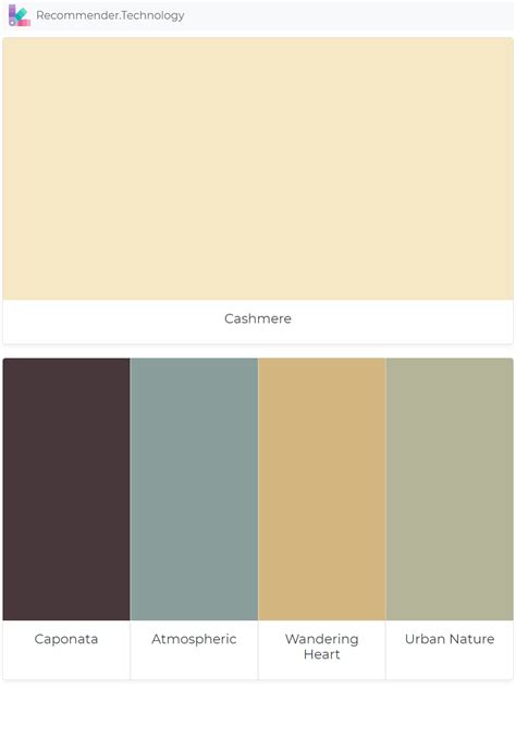 Cashmere: Caponata, Atmospheric, Wandering Heart, Urban Nature | Perfect paint color, Paint ...