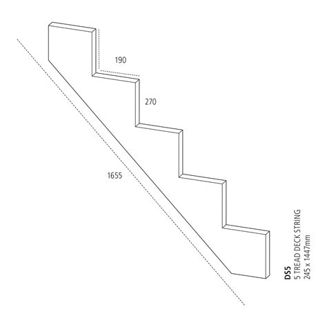 Pine Decking 5 Tread Stair String | Kelvin Timber