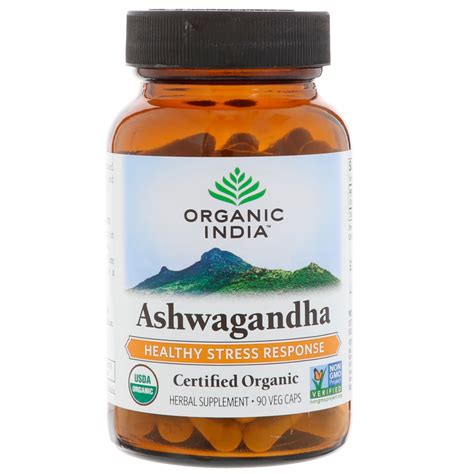 Organic India, Organic, Ashwagandha, 90 Veg Caps - iHerb.com