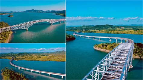 Longest Bridge in the Philippines Connecting Samar and Leyte Aerial View